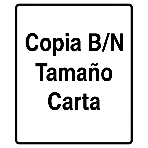 Copia B/N Tamaño Carta