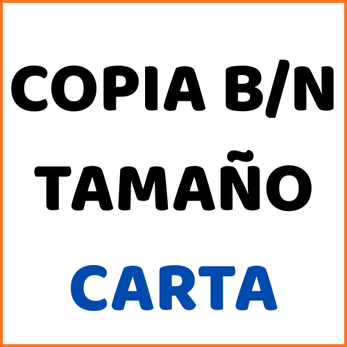 Copia B/N Tamaño Carta