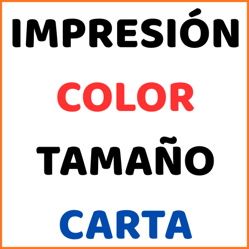 Impresión Color tamaño Carta